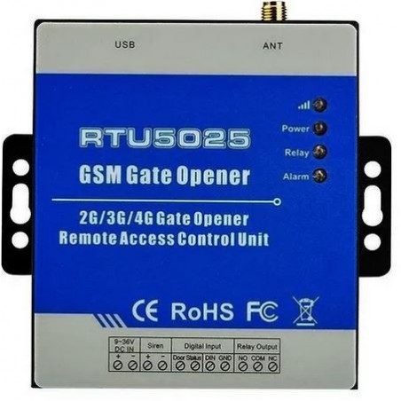 RTU 5025 4G Abre portón automático con celular 999 números