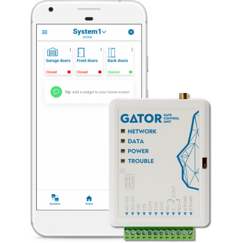 Kit Abre Portón con Celular Trikdis GV17 4G - Gator - 997 números