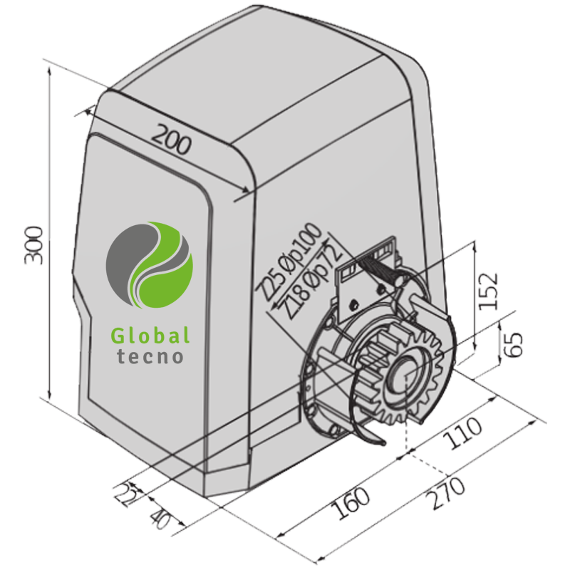portones automaticos motores para portones electrico bft ares veloce a500 500 kilogramos globaltecno