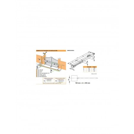 Faac 400 SBS cap. hasta 7 mt - Motor Hidraulico porton batiente brazo - 7 MT -