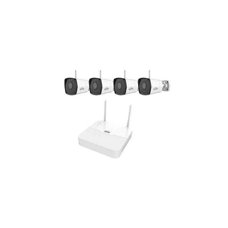 KIT DE CAMARAS IP WIFI 4CH BULLET - NVR301-04LB-W - 4 CAMARAS Y DVR