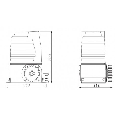 medidas motor xianfeng l200 b para portones de corredera - globaltecno