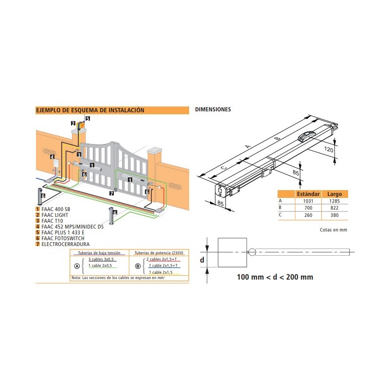 Kit set pack Doble Faac 400 SB - 02 Motores...