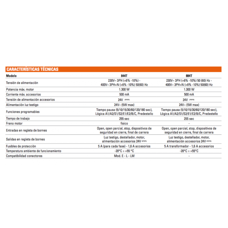 Central de mando Faac 884t - Faac 884 mc trifasico